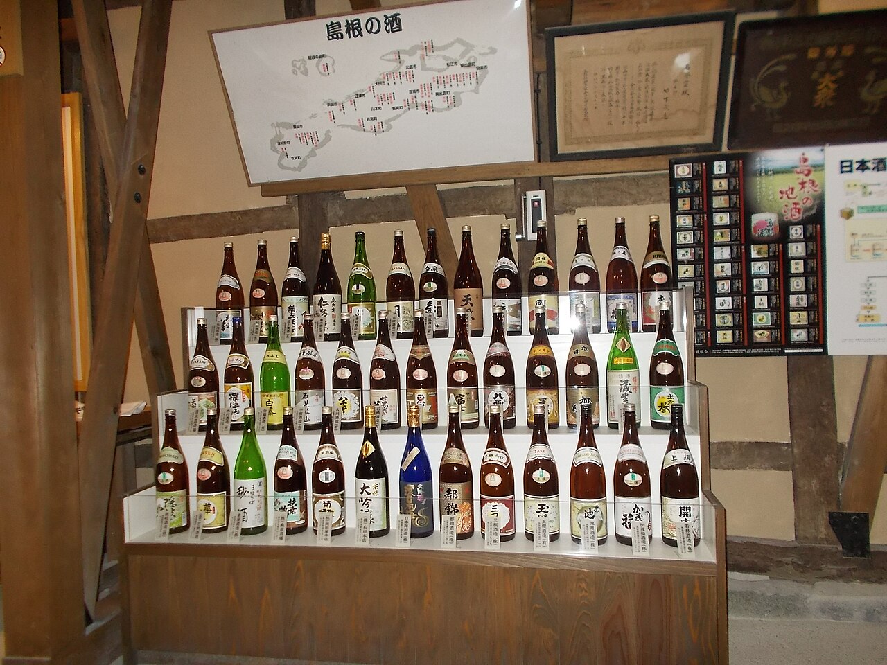 棚に並ぶ一升瓶