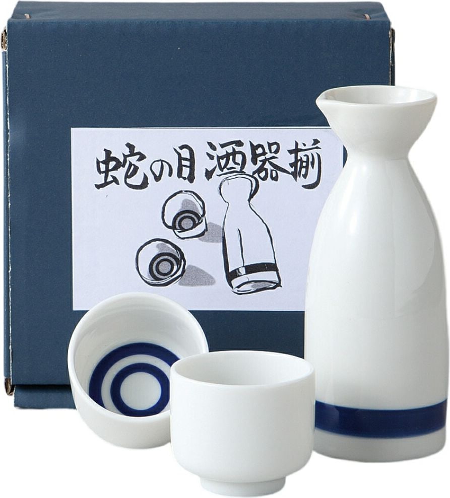 美濃焼 酒器セット 蛇の目 徳利1号・盃